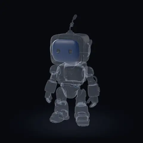 Slot 5 of the robot's 3MF solid, the other slots as clear glass: the screen